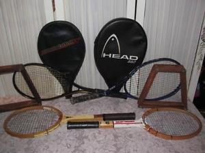 ~Vintage Lot Of 4 Tennis Rackets Spaulding/Wilson/Court King ++~