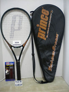 Prince Thunder Storm OS Morph Beam Tennis Racquet Racket 4-1/4 NEW STRINGS/GRIP