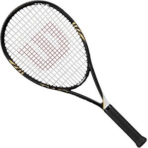 New Wilson  BLX Two 110 Basalt OS tennis racket 1/4 3/8 black/ gold/white $230