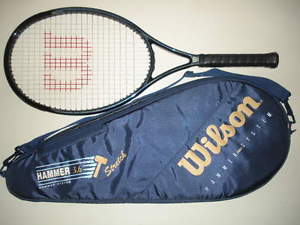 WILSON HAMMER 3.6 STRETCH OS 125  TENNIS RACQUET  4 3/8 (NEW WILSON STRINGS)