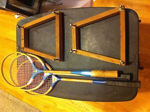 Badminton Antique/VTG Butterfly HaIyaun &  Don Budge Wooden guards & Rackets