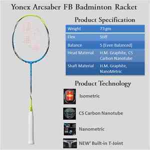 100% genuine Yonex Arcsaber-FB badminton racket with bag sports collection