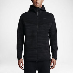 NIKE TECH KNIT WINDRUNNER MEN'S JACKET (728685-010) $250 BLACK SIZE L