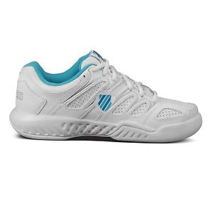 K Swiss Calabasas Tennis Shoes Womens White/Blue Trainers Sneakers