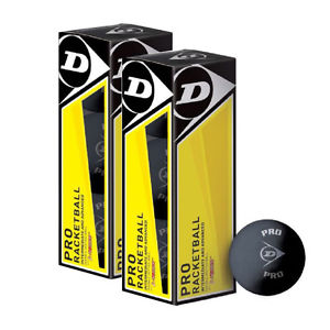 6X DUNLOP PRO HIGH ALTITUDE SQUASH BALL DOUBLE YELLOW DOT  BOX OF 6