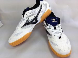Mizuno Japan Wave Medal SP2 Table Tennis Shoes 18KM340 White Navy Ping Pong