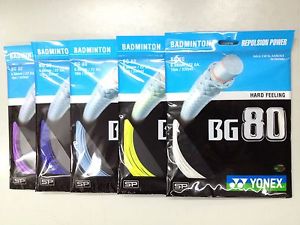 100% GENUINE 50 PACKS YONEX JAPAN BG80 BADMINTON STRING WHITE YELLOW BLUE VIOLET