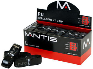 Mantis Tennis Squash Racket PU Racquet Replacement Grips Pack Of 24 Black