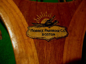 VINTAGE WOOD TENNIS RACQUET BY: HORACE PARTRIDGE BOSTON *RARE MODEL M CIRCA:1922