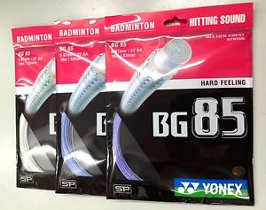 100% GENUINE 50 PACKS YONEX JAPAN BG85 BADMINTON STRING WHITE BLUE LAVENDER