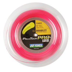 Yonex Poly Tour Pro 125 PINK, 200 metre reel Tennis Racket String