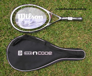 New Wilson Ncode NW W2 Black Whisper 117 Adult Racket + case 1/2 (4) unstrung