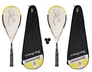 2 x Browning Plasma Platine 100 Raquettes De Squash + Balles De 3 Squash