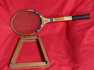 Vintage Wright Ditson Columbia WOOD TENNIS RAQUET With Anti-Warp Wood Press