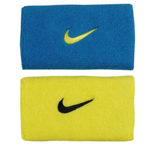 Tennis NIKE Federer Nadal 2011 exclusive wristbands sonic yellow / blue glow