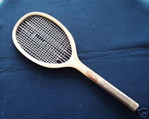 ANTIQUE VINTAGE TOWN COUNTRY WOOD TENNIS RACQUET RACKET