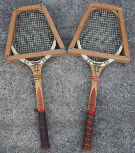 Lot of 4 Vintage Tennis Racquets Dunlop Maxply Fort Olympic Sureshot w/ Presses