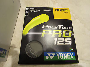 **NEW**  LOT OF 9 SETS YONEX POLY TOUR PRO 125 16Lg (1.25) TENNIS STRING