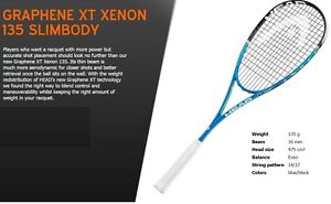 2015 HEAD Graphene XT Xenon 135 squash racket racquet + ball + grip