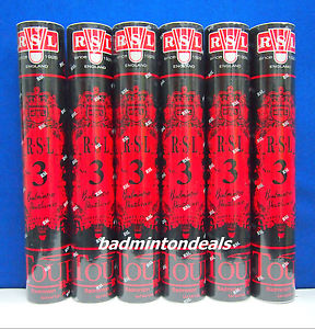 6 DOZ RSL TOURNEY NO.3 BADMINTON FEATHER SHUTTLECOCK
