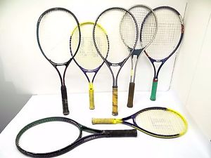Lot Vintage Used Wilson Dunlap Profile 3.0 Aire Shell Head Master Tennis Rackets