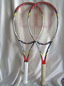 Lot of 2 Wilson BLX Steam 100 Tennis Racdquets 4 1/4, No.2 #HA16