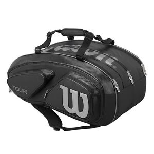 WILSON Tour V 15 pack tennis racquet racket bag - Black - Auth Dealer - Reg $160