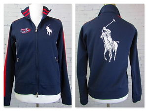 Ralph Lauren Polo 2006 US Open Tennis Track Jacket Large Pony Medium Zip Up