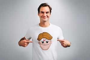 Nike Roger Federer Emoji T-Shirt Nikecourt Tennis RF Premier Rare All Sizes