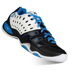 New Men Prince T22 Tennis Shoes Sz 10 White Black Blue 6 MONTH OUTSOLE WARRANTY