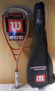 WILSON Hyper Hammer Carbon Squash Racquet Racket 150 Weight + Cover NEW