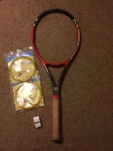 EXTREMELY RARE Wilson Hyper Pro Staff 6.0 95 Tennis Racquet 4 3/8 Free String!!!