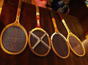 Rare Wood lot Tennis Rackets Pancho Gonzalez /All Pro / Bancroft/ Maxply