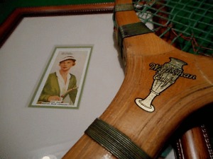 RARE ANTIQUE BANCROFT WIGHTMAN CUP WOOD TENNIS RACKET 30s + BONUS