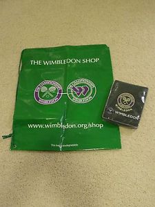 NEW! Set of 2 WIMBLEDON Signature Bath Towel by Christy & Plastic Drawstring Bag