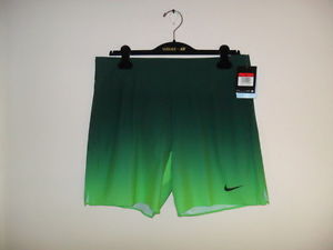 NEW NIKE GLADIATOR PREMIER 2 TONES GREEN PRINTED TENNIS SHORTS 802855-341 SIZE L