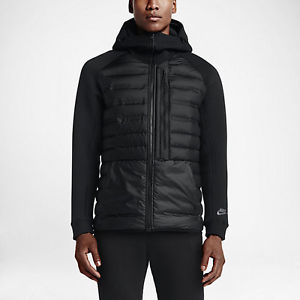 NIKE TECH FLEECE AEROLOFT JACKET MEN'S JACKET $350 (678261-010) ALL BLACK