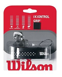WILSON KONTROL - firm tacky replacement tennis grips - Black / Gold - LOT OF 6
