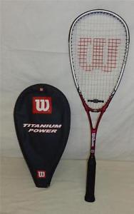 WILSON Power Titanium Ti Squash Racquet Racket + Cover