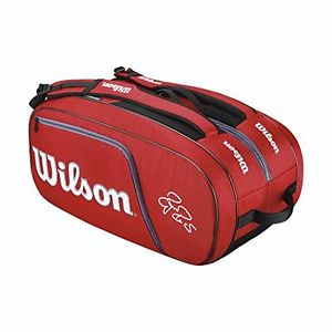 Wilson WRZ830512 Federer Elite Racquet Bag (Holds- 12 Racquets)