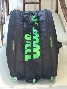 Wilson Tour Molded 15 Pack Tennis Bag Black & Lime