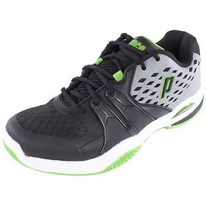 Prince Warrior Clay Court Men's Tennis Shoes - Grey/Black/Green - Reg $120