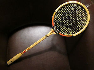 Vintage DUNLOP MAXPLY Light Wood Squash Raquet - Made in England -