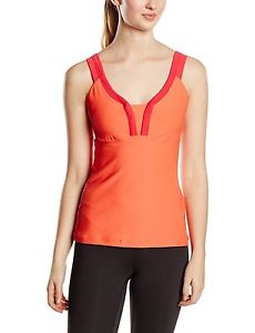 Wilson WR3062390SM WILSON Solana V-Neck Ladies Tennis Tank, Orange, S