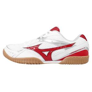 Mizuno Crossmatch Plio RX3 White Red Mens Table Tennis Shoes Indoor 81GA16-3062