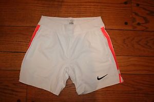 Nike Gladiator Premier 7 Inch Shorts Tennis White Orange Small S