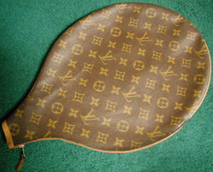 VINTAGE AUTHENTIC LV LOUIS VUITTON MONOGRAM DESIGNER TENNIS RACKET ZIPPER COVER