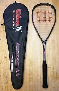 Wilson STRIKE ZONE 9.9 Power Braid Squash Racquet 160 Grams (WITH Case)