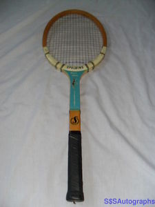 ANTIQUE VINTAGE 1950s DORIS HART SPALDING SIGNATURE MODEL WOODEN TENNIS RACQUET