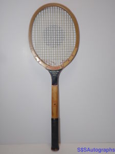 ANTIQUE VINTAGE 1950s MERCER BEASLEY SIGNATURE MODEL WOOD TENNIS RACQUET RACKET